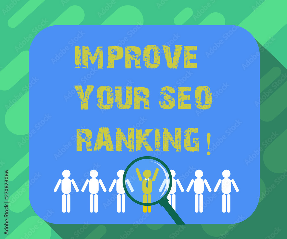 Aufkleber conceptual hand writing showing improve your seo ranking. business photo text get better improve in 