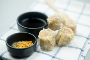 Steamed dumplings (Chinese dim sum)