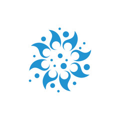 swirl water bubble splash decoration logo vector