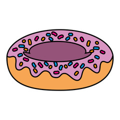 delicious sweet donut bakery icon