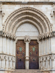 Obraz premium Main facade of the Cathedral of Cuenca in Spain