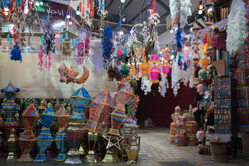 Bazar in Akko at night