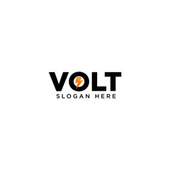 Creative Volt Logo Design Vector