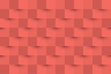 Abstract coral  background from volumetric squares.Vector background can be used on the website, in cover design, poster, advertising. Illustration.