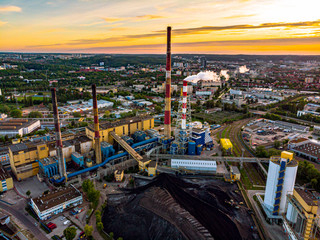 Obraz premium co2 emissions in Gdansk 