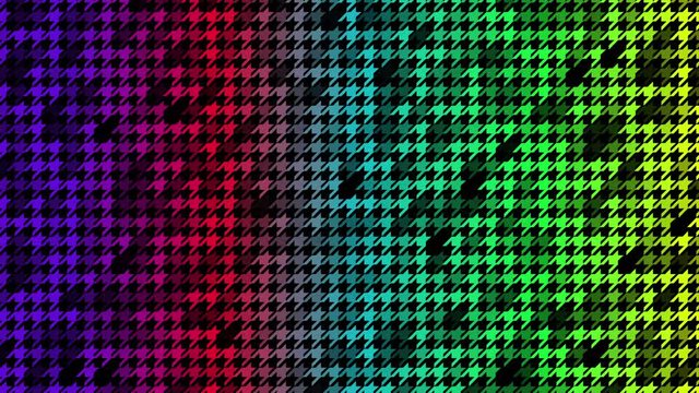 Abstract Colorful Small Houndstooth Texture Background Loop