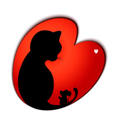 veterinary logo cat with mouse