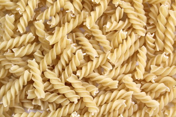 Texture of pasta in the form of a spiral