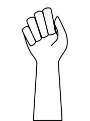 hand human fist isolated icon