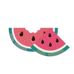 portion of watermelon and white background