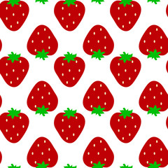 Strawberry fruit pattern with seamless background.Can be used for wallpaper,fabric, web page background, surface textures.