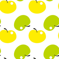 Cute seamless pattern with apple. Can be used for wallpaper,fabric, web page background, surface textures.
