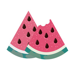 portion of watermelon and white background