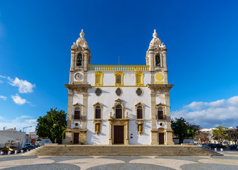 Carmo Church (Igreja do Carmo) in Faro, Portugal - frontal