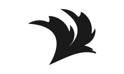 The eagle starts the black crow eagle