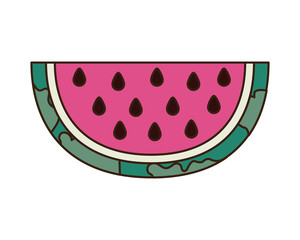 portion of watermelon and white background