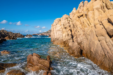 Fototapeta na wymiar The Costa Paradiso on the North Coast of Sardinia between Santa Teresa di Gallura and Castelsardo, Italy