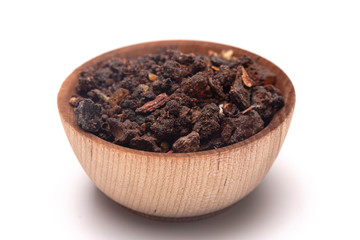 Bowl of Myrrh Isolated on a White Background