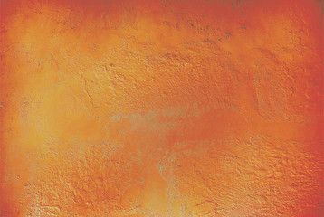 Textured relief plastered painted wall yellow orange fire color