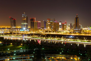 Fototapeta na wymiar Doha, Qatar during night