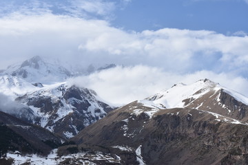 Caucasus Range Segment with Mt Kazbek, Georgia