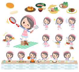 Blue clothing girl_cooking