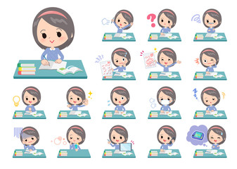 Blue clothing girl_study