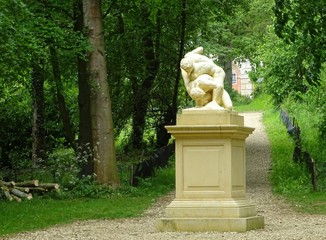 Statue in Stowe gardens, Buckinghamshire, England, UK