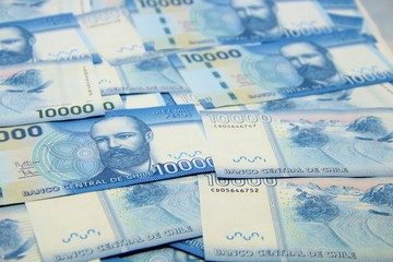 Chilean peso bills - background