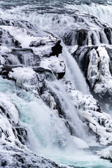 Fototapeta na wymiar Gulfoss waterfall in winter, Iceland