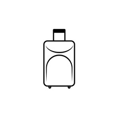 Suitcase vector icon. Bag illustration.