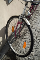 A classical bike wheel.