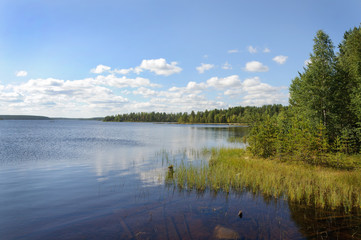 Fototapeta na wymiar Segezha River in Karelia