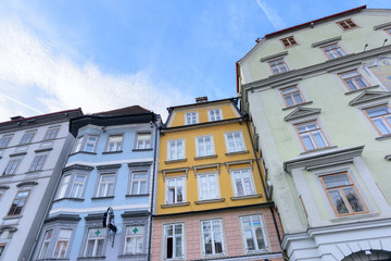Facades of Graz, Austria.