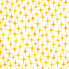 Seamless pattern of watercolor hand drawn bright yellow shining stars