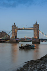 Fototapeta na wymiar Tower Bridge in the evening, London, England