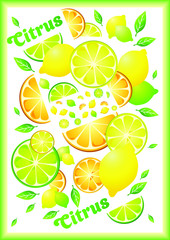 background with slices of lemon