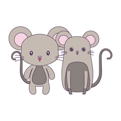 cute mouses animals isolated icon