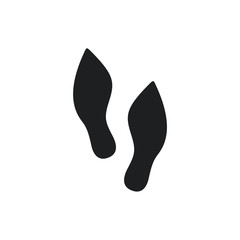 Shoes Footsteps icon vector on white background