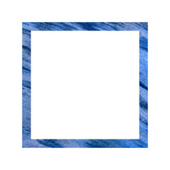 Square blue frame on a white background. Registration of wedding albums for photos, registration of holidays.