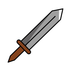 Isolated medieval sword design vector illustration