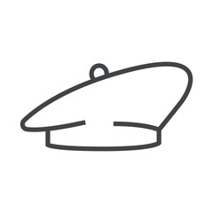 Line icon with artist headdress