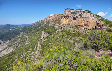 Serra de Mont-Roig in the Lleida Pre-Pyrenees, Catalonia.