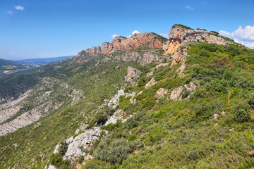 Fototapeta na wymiar Serra de Mont-Roig in the Lleida Pre-Pyrenees, Catalonia.