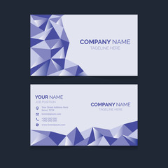 Modern business card template. Polygon design. Double sided design
