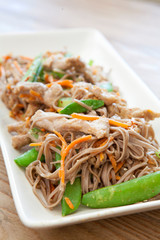 Stir Fried Pork and Soba Noodles