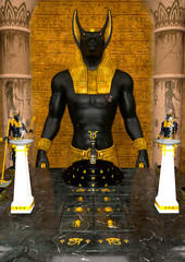 temple of anubis in the old egypt