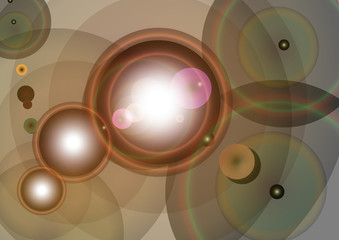 Abstract background from circles on a colored background in shades of brown.