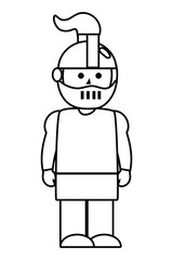 Isolated medieval knight design vector illustration