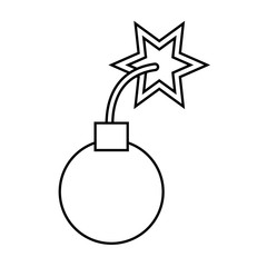 Isolated bomb explosion design vector illustration